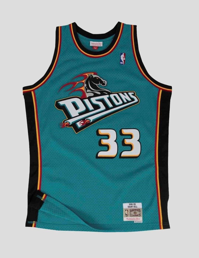 T-shirt MITCHELL & NESS detroit pistons grant hill swingman teal